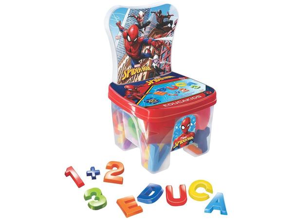 Cadeira Baú Educa Kids Spiderman com Acessórios - Líder Brinquedos - Lider Brinquedos