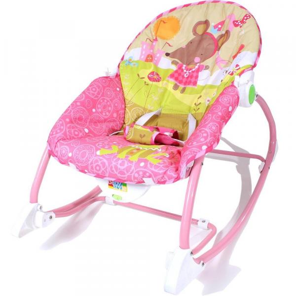 Cadeira Bebê Descanso Musical Vibratória Balanço Até 18 Kg Princesas Baby Style