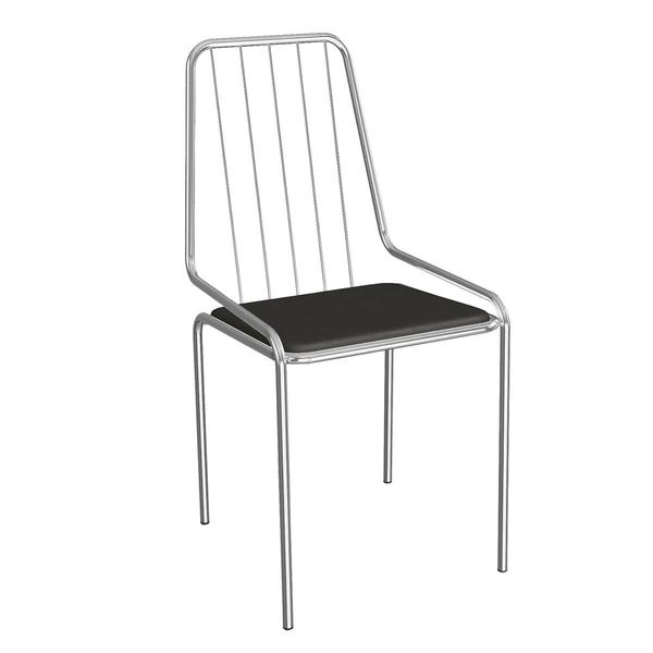 Cadeira Benim Cromada Preto 1C082CR-110 Crome