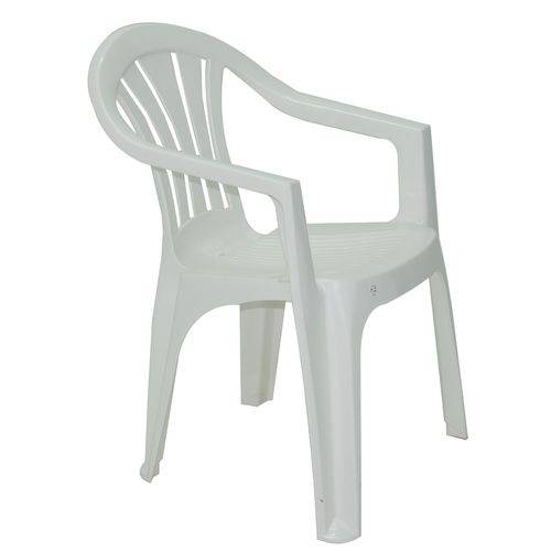 Cadeira Bertioga com Braços Branca Tramontina