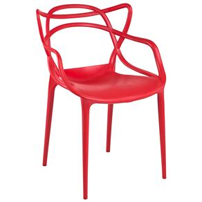 Cadeira By Haus Design Italiano e Assento Polipropileno - Vermelha