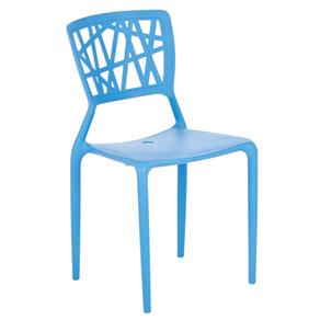 Cadeira By Haus Empilhável com Assento Vazado em Polipropileno - Azul