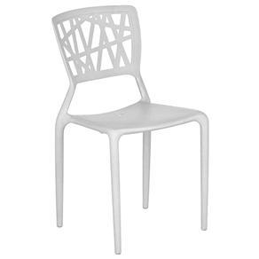 Cadeira By Haus Empilhável com Assento Vazado em Polipropileno - Branco