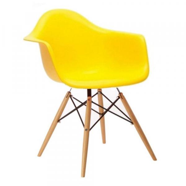 Cadeira Byartdesign Charles Eames DAR Wood Amarelo