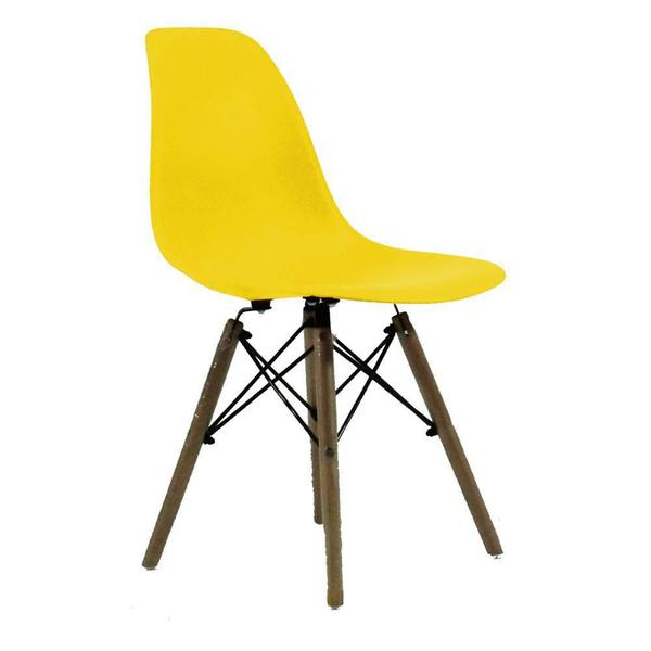 Cadeira Byartdesign Charles Eames DKR Wood Amarelo