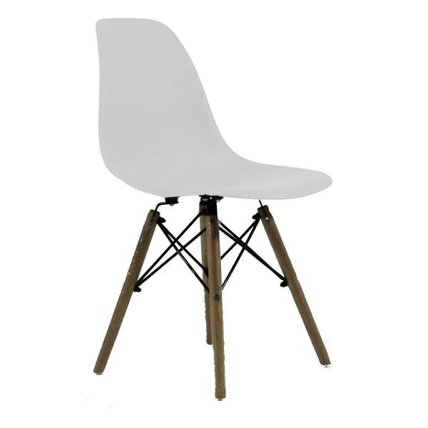 Cadeira Byartdesign Charles Eames DKR Wood Branco