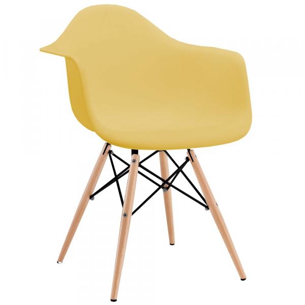 Cadeira Charles Eames com Braço Amarela - Gardenlife