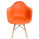 Cadeira Charles Eames Com Braço Laranja