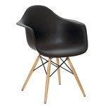 Cadeira Charles Eames Com Braço - Preto