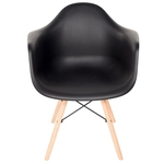 Cadeira Charles Eames Com Braço Preto