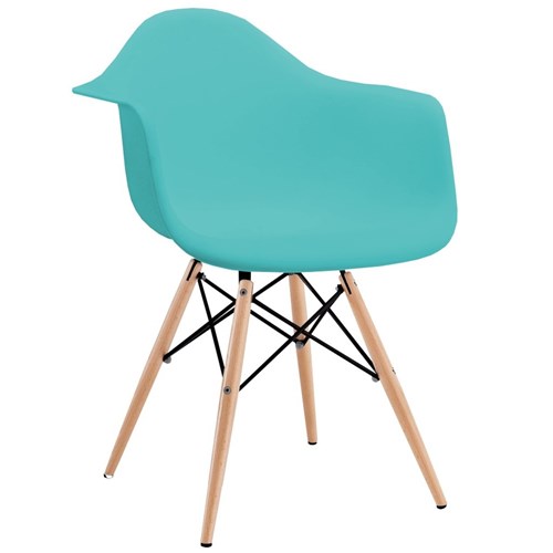 Cadeira Charles Eames com Braço Verde