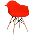 Cadeira Charles Eames Com Braço Vermelha
