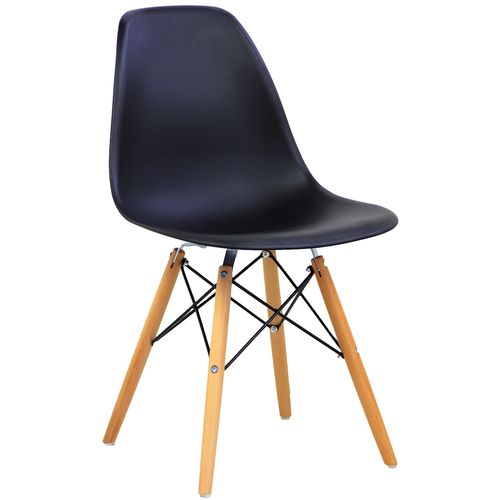 Cadeira Charles Eames Design Preta Tl-Cdd-02-1 Trevalla