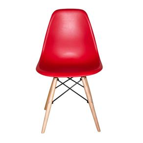 Cadeira Charles Eames Dkr Wood Vermelha