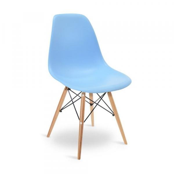 Cadeira Charles Eames Eiffel Azul - Eames Wood