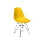 Cadeira Charles Eames Eiffel Base Metal - Amarela