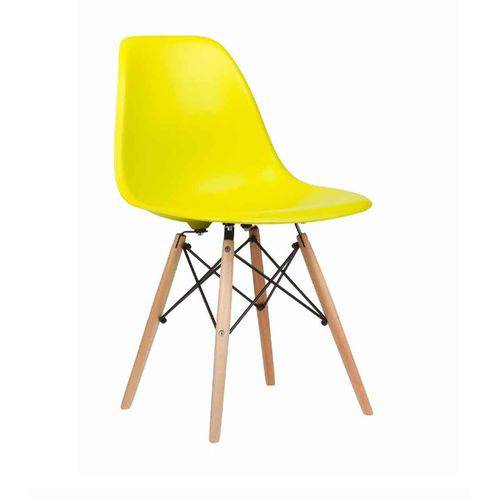 Tamanhos, Medidas e Dimensões do produto Cadeira Charles Eames Eiffel Dkr Wood Design Amarela