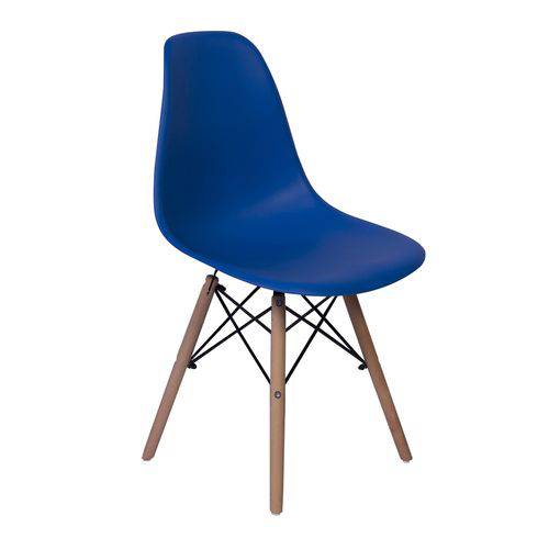 Cadeira Charles Eames Eiffel Dkr Wood - Design - Azul