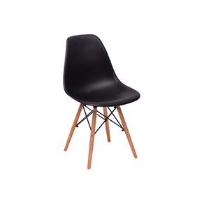 Cadeira Charles Eames Eiffel Dkr Wood - Design - Preta - Preto