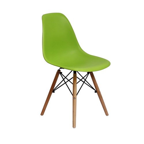 Cadeira Charles Eames Eiffel Dkr Wood - Design - Verde