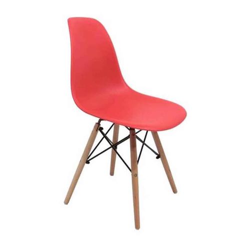 Cadeira Charles Eames Eiffel Dkr Wood Design Vermelha