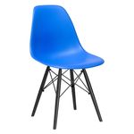 Cadeira Charles Eames Eiffel DSW - Azul Royal - Madeira Preta