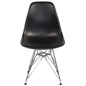 Cadeira Charles Eames Eiffel Preta - Base Metal - Vermelho