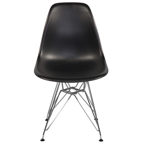 Cadeira Charles Eames Eiffel Preta - Base Metal