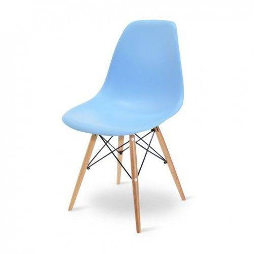 Cadeira Charles Eames Eiffel - Wood - Design - Azul - Dsw