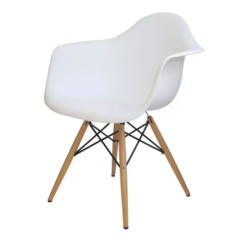 Tudo sobre 'Cadeira Charles Eames Wood com Braços Pp-620 - Inovartte - Branca'
