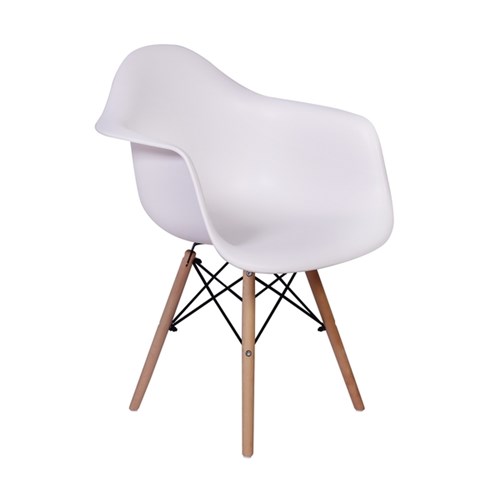 Tudo sobre 'Cadeira Charles Eames Wood Daw com Braços - Design - Branca'