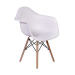 Cadeira Charles Eames Wood Daw com Braços - Design - Branca