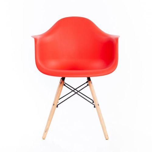Cadeira Charles Eames Wood Daw/pp - Vermelha