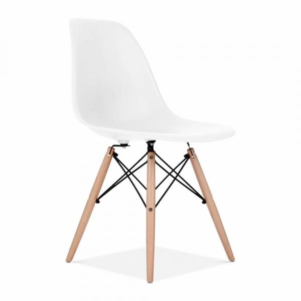 Cadeira Charles Eames Wood Eiffel - Branca - Aiup