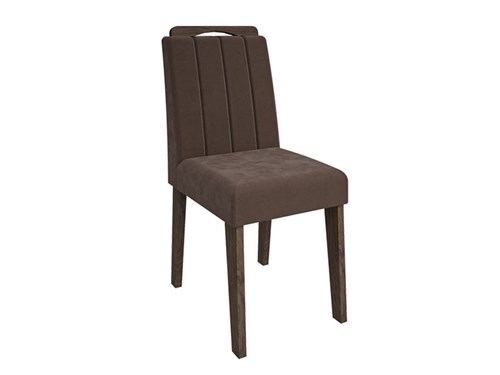 Cadeira Cimol Elisa Cor Marrocos- Assento/Encosto Chocolate