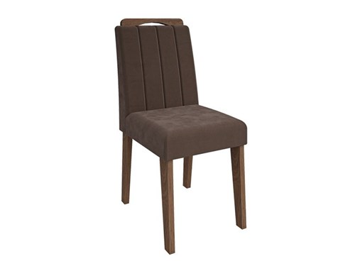 Cadeira Cimol Elisa Cor Savana- Assento/Encosto Chocolate