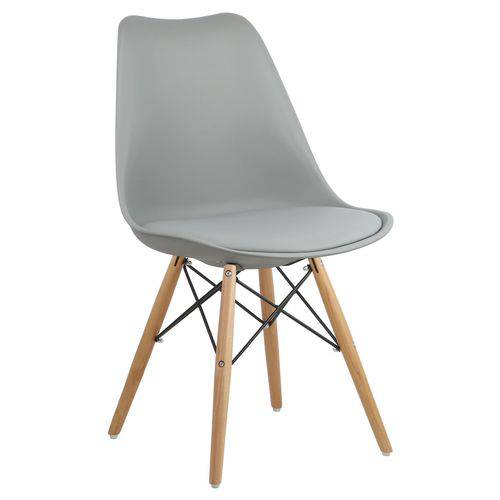 Tudo sobre 'Cadeira Cinza Claro Charles Eames Dsw Soft Wood em PP'