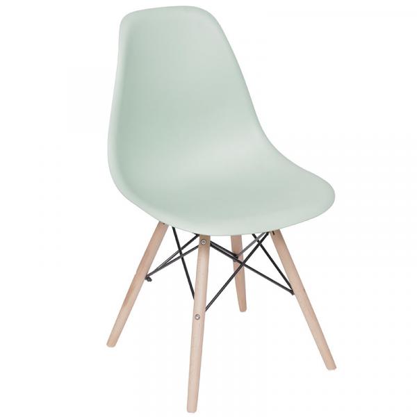 Cadeira com Base em Madeira Eames 1102-Or Design