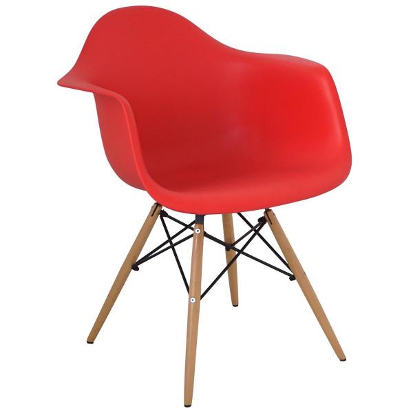 Cadeira com Braço Eames Vermelha - Ecadeiras