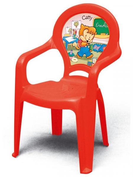 Cadeira com Braços Catty C/Filme Infantil Vermelho - Tramontina
