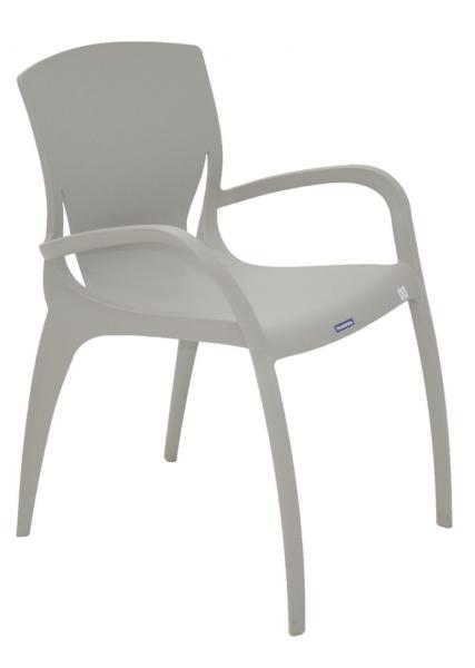 Cadeira com Braços Clarice Concreto - Tramontina