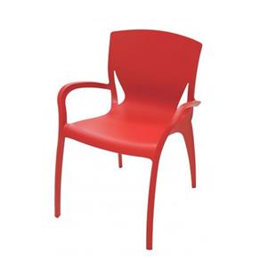 Cadeira com Braços Clarice - Tramontina - Vermelho