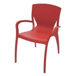 Cadeira com Braços Clarice Vermelho Tramontina 92040040