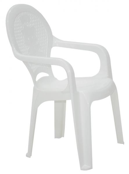 Cadeira com Braços Estampada Catty Branco - Tramontina