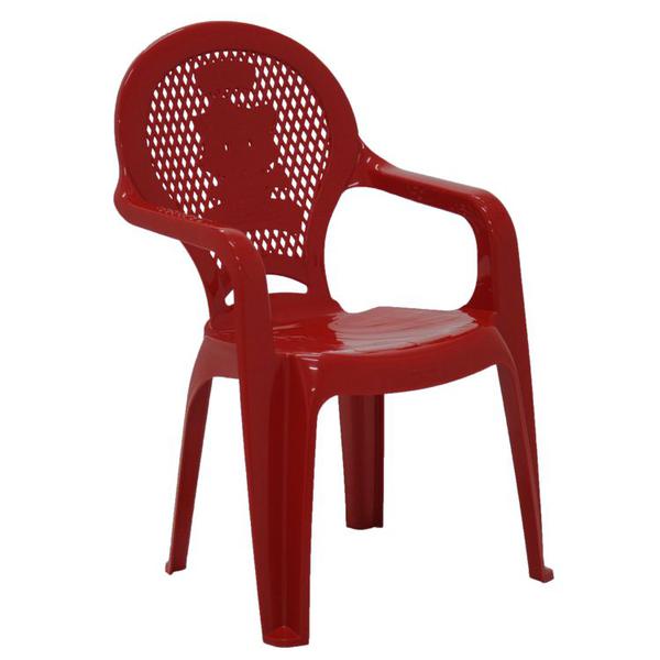 Cadeira com Braços Estampada Catty Vermelha Tramontina