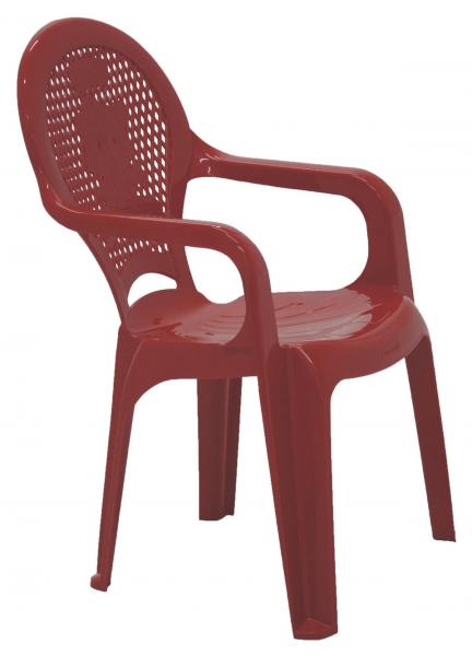 Cadeira com Braços Estampada Catty Vermelho - Tramontina