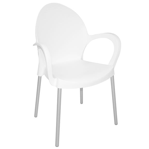 Cadeira com Braços Grace Tramontina Branca Polipropileno 92068010