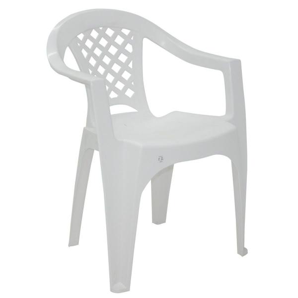 Cadeira com Bracos Iguape Branco Tramontina