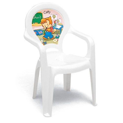 Cadeira com Braços Infantil Catty Filme Branco