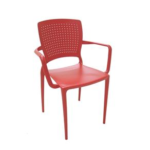 Cadeira com Braços Safira Vermelha Tramontina